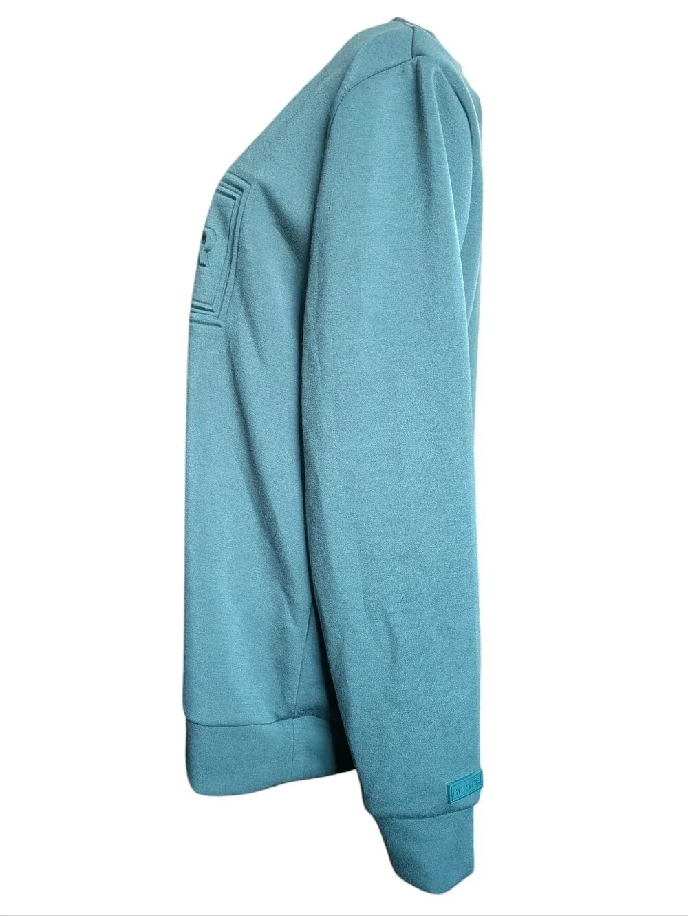 Hunter Teal Green Embossed Logo Crewneck Pullover Sweatshirt Size Small